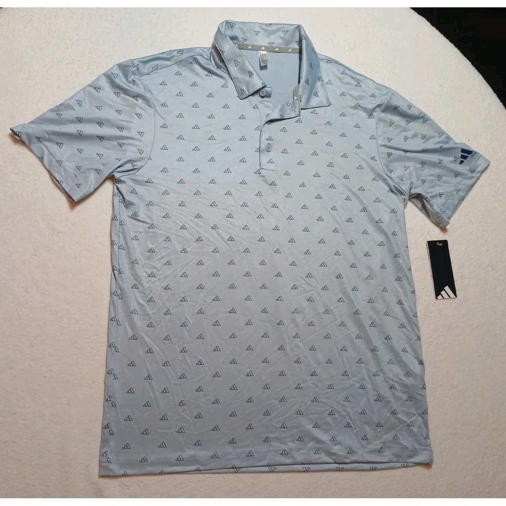 NEW* Adidas P/S Ultimate Polo Men's Size M WDR Blue Golf Shirt Performance